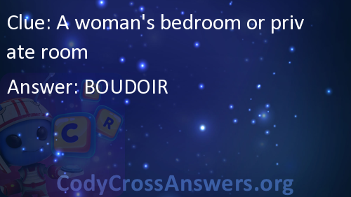 a woman's bedroom or private room answers - codycrossanswers