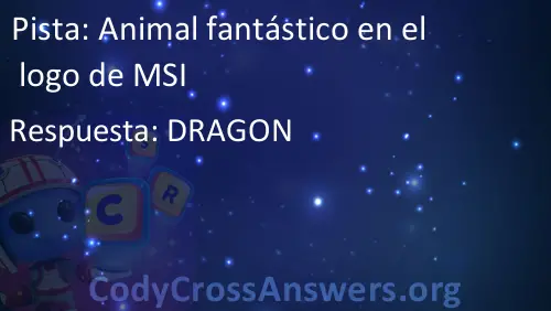 Animal fantástico en el logo de MSI Answers - CodyCrossAnswers.org