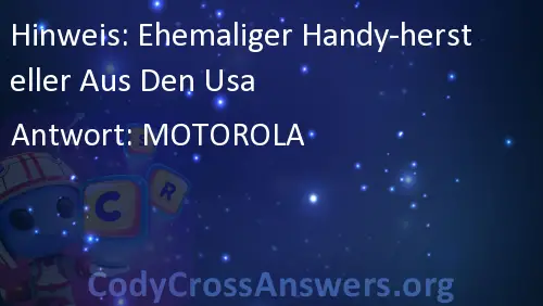 Ehemaliger Handy Hersteller Aus Den Usa Lösungen