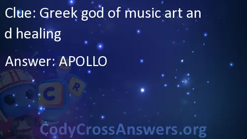 Greek God Of Music Art And Healing Answers Codycrossanswers Org