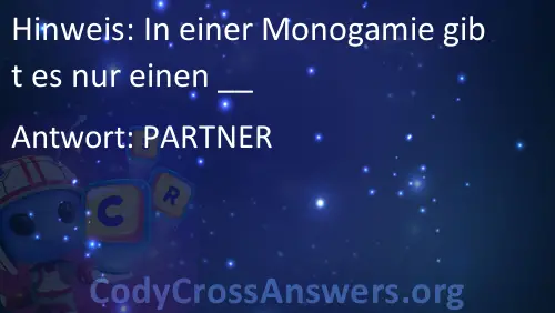 Monogamie kreuzworträtsel