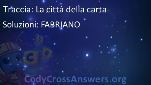 La Città Della Carta Soluzioni Codycrossanswersorg