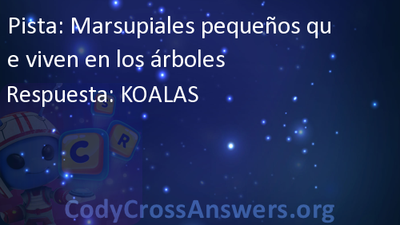 Marsupiales pequeños que viven en los árboles Respuestas -  CodyCrossAnswers.org