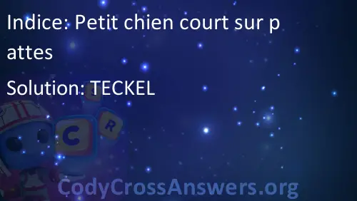 Petit Chien Court Sur Pattes Solution Codycrossanswersorg