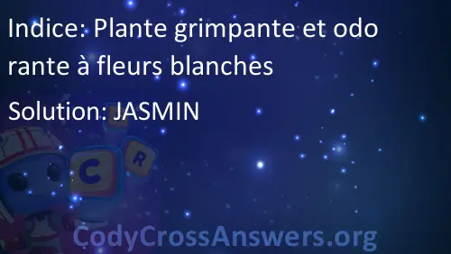 Plante Grimpante Et Odorante à Fleurs Blanches Solution