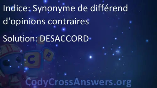 Différend synonyme